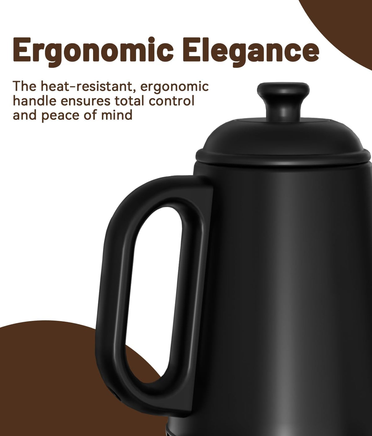 1L Gooseneck Electric Kettle for Pour Over Coffee & Tea