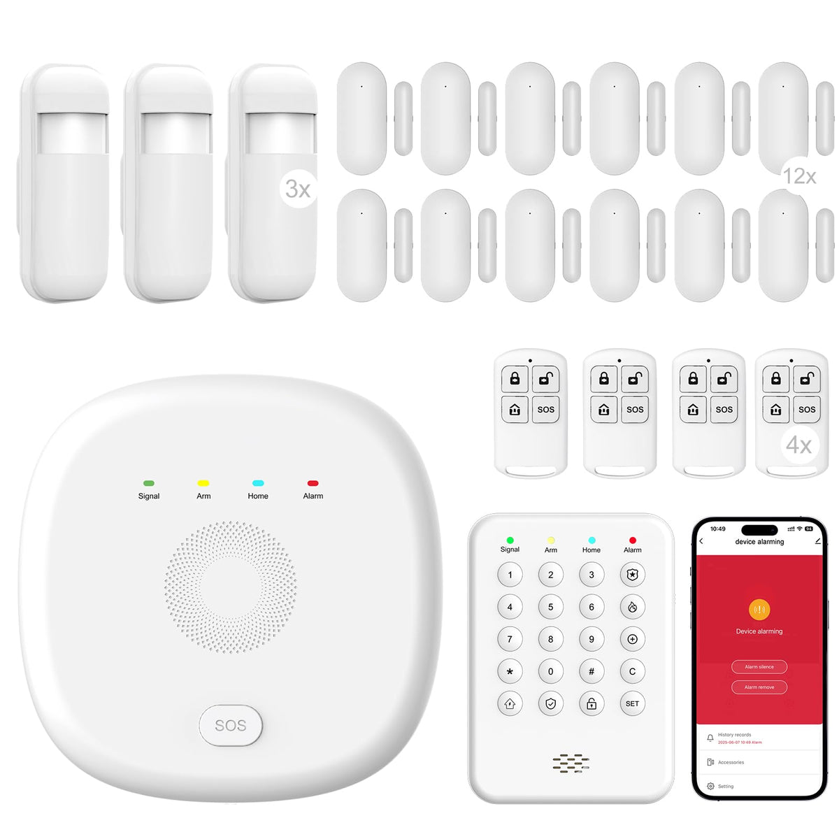 WiFi Wireless Alarm System for Home Security - 24/7 Protection Smart Device