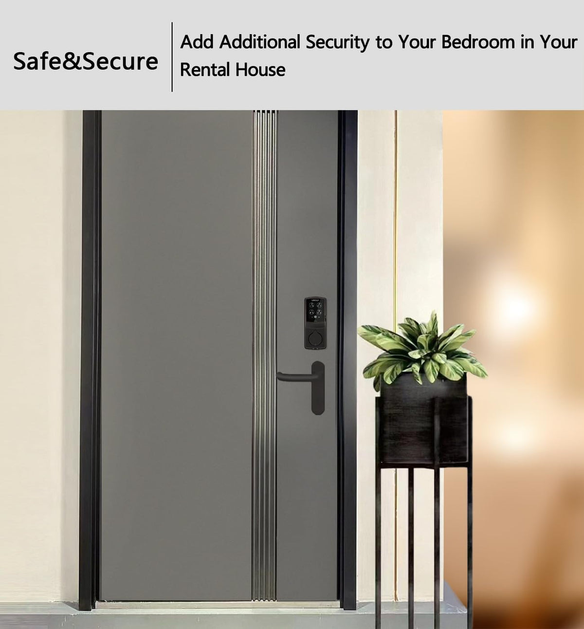 Lockly Secure Plus RFID Smart Deadbolt Lock Keyless Entry with Fingerprint