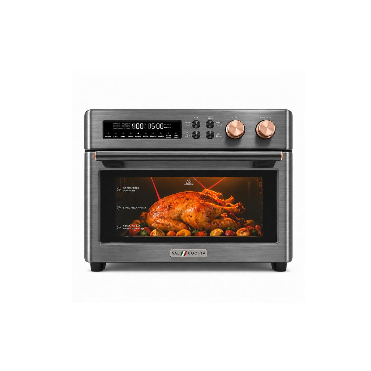 VAL CUCINA 26.3 QT Infrared Air Fryer Toaster Oven Combo, 10-in-1