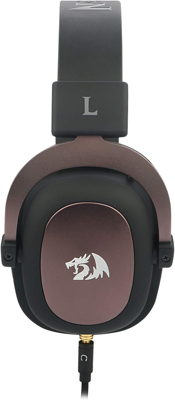 Redragon H510 Zeus Wired Gaming Headset - 7.1 Surround Sound - Memory Foam Ear Pads - 53MM Drivers - Detachable Microphone, Works for Multi-Platforms PC, PS4/3 & Xbox One/Series X, NS