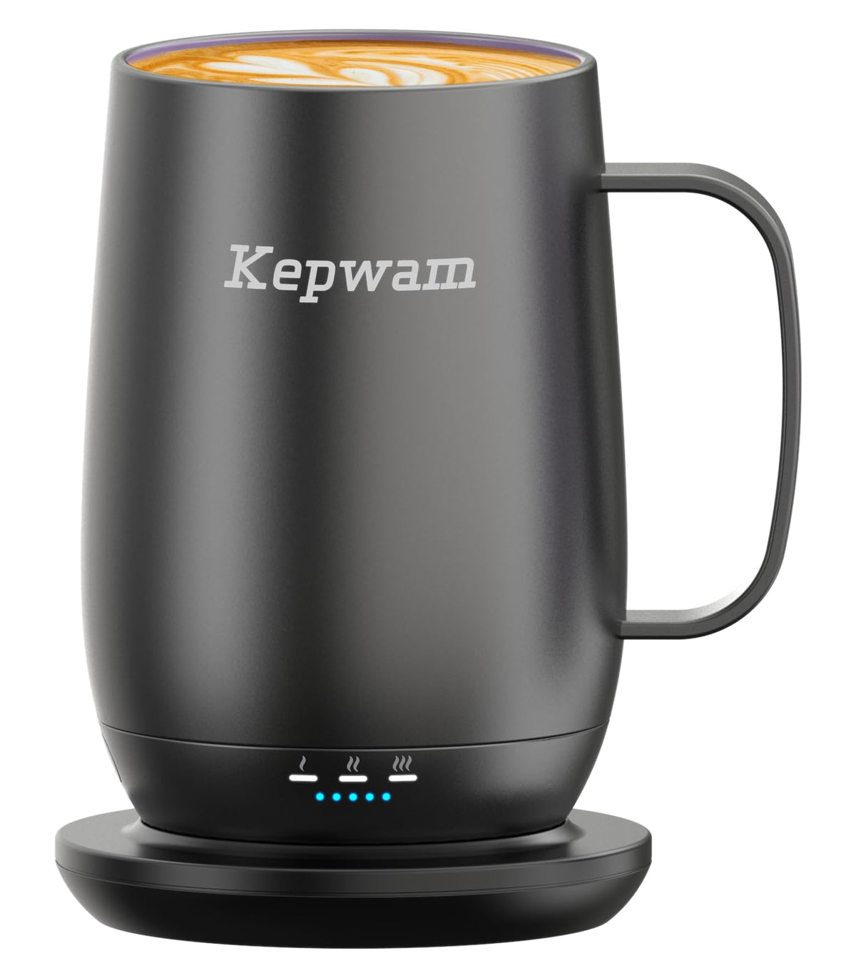 Kepwam Self-Heating Coffee Mug T2, 16oz Electric Heated Mug Hot Up to 149℉