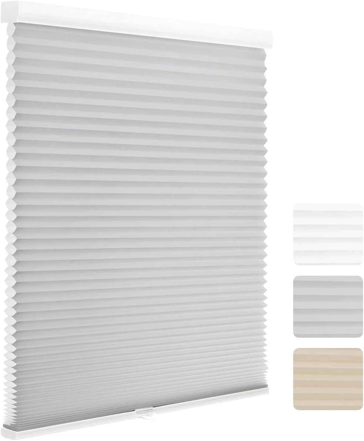 MYshade Cordless Blackout Cellular Shades, 1.5" Honeycomb Window Blinds for Bedroom & Nursery, Thermal Insulated, Noise Reducing, Privacy Shades, Inside or Outside Mount (24" W x 50" H, Light Brown)