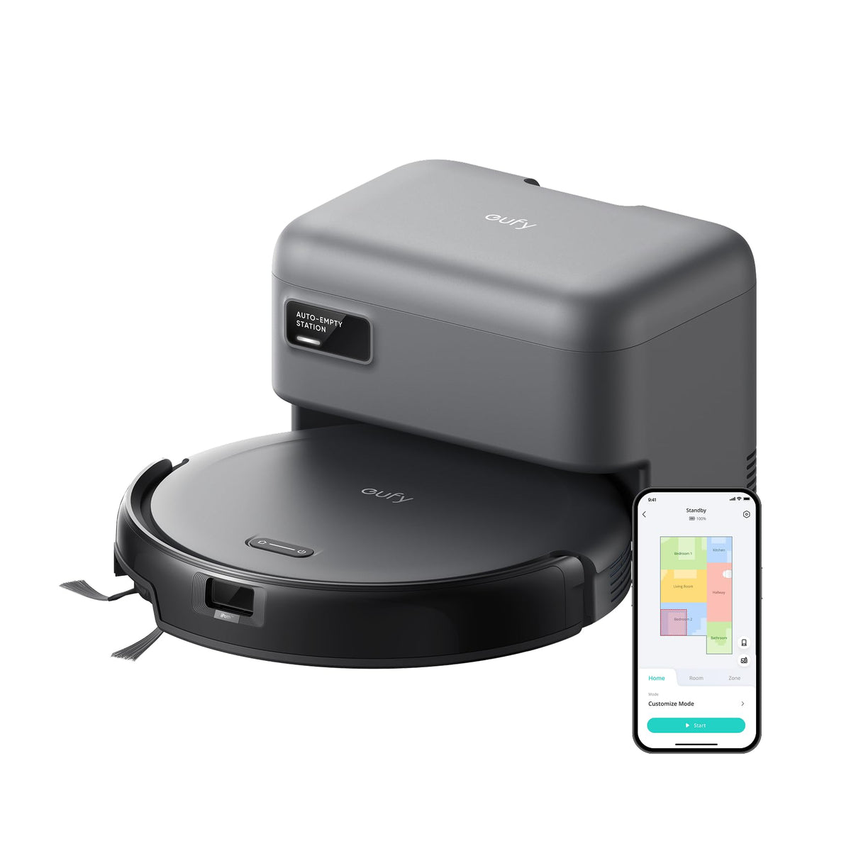 eufy Certified Like-New BoostIQ RoboVac 11S MAX Robot Vacuum Cleaner, Super-Thin, Powerful Suction, Quiet, Self-Charging, Cleans Hard Floors to Medium-Pile Carpets, Black (Renewed)