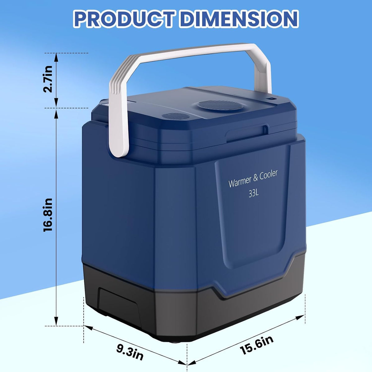 Garvee Electric Cooler & Warmer 35 Quart (33 L), Blue