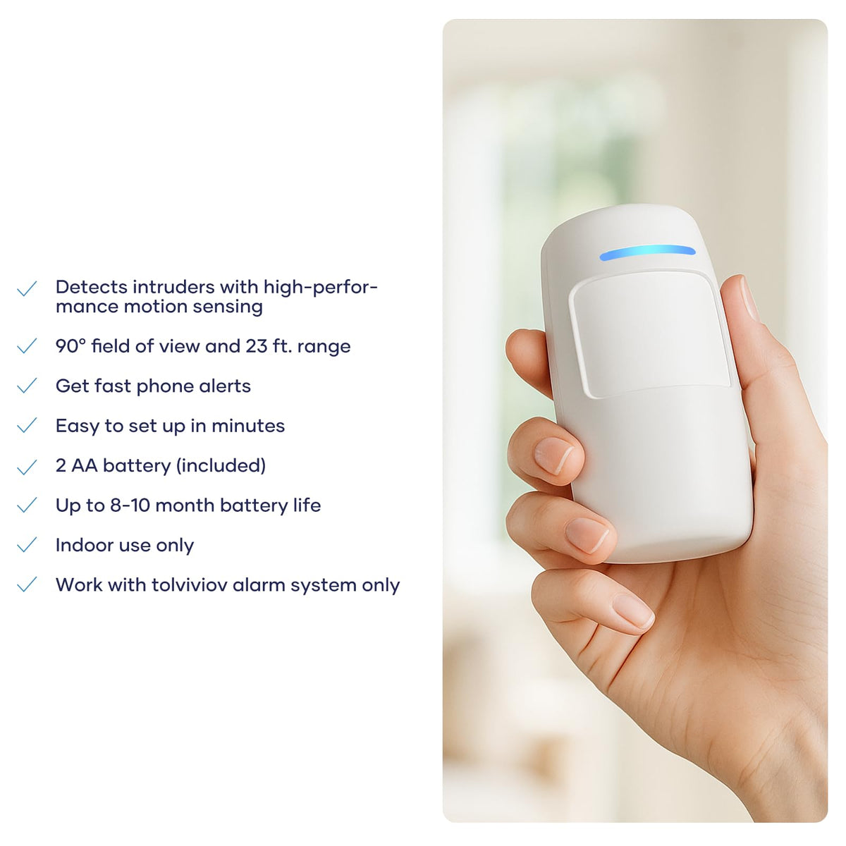 WiFi Door Alarm System, 8-Piece DIY Wireless Alarm Kit with Door Sensors