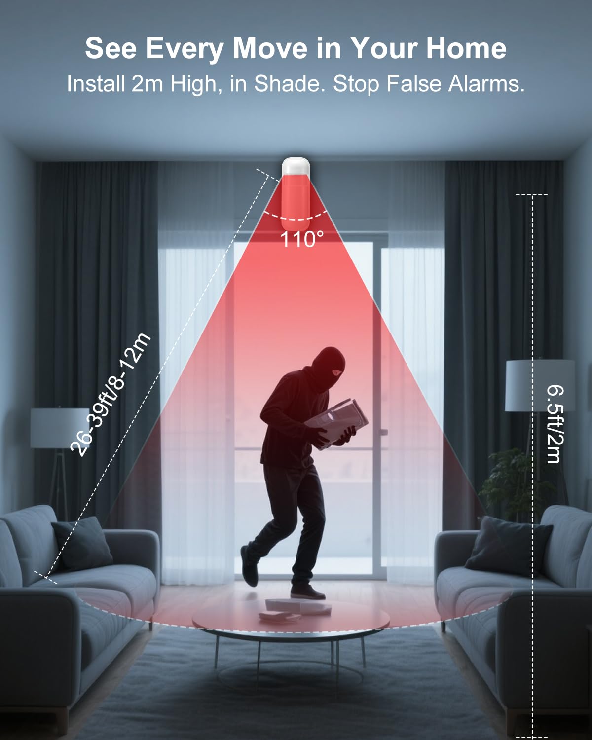 WiFi Wireless Alarm System for Home Security - 24/7 Protection Smart Device