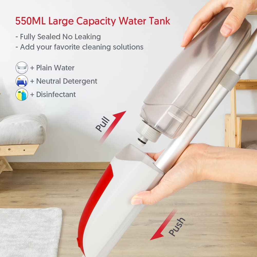 Spray Mop for Floor Cleaning: Microfiber Wet Dry Mops with 3 Washable Pads