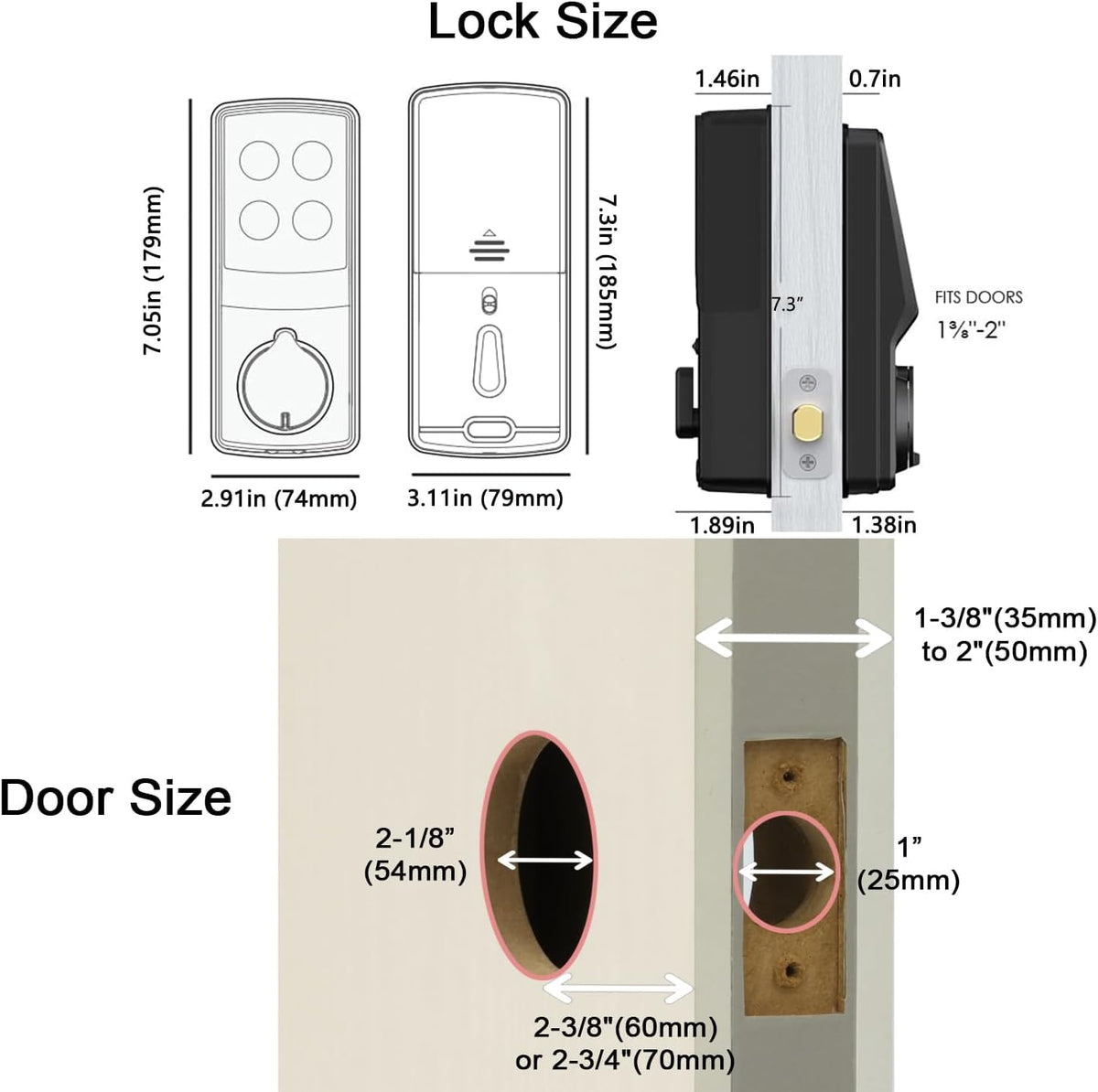 Lockly Secure Plus RFID Smart Deadbolt Lock Keyless Entry with Fingerprint