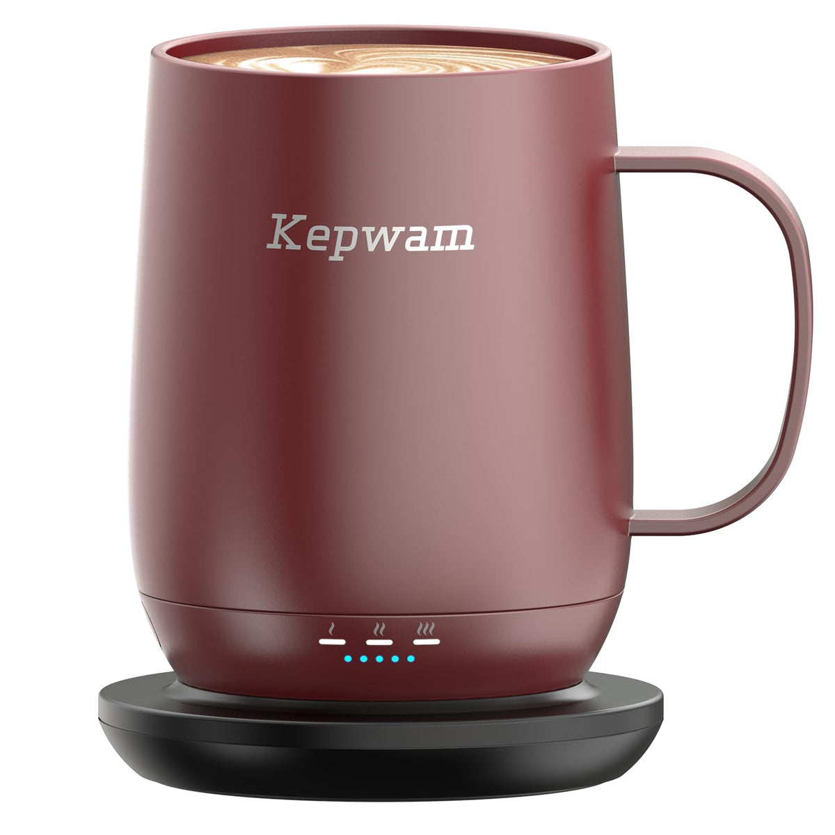 Kepwam Self-Heating Coffee Mug T2, 16oz Electric Heated Mug Hot Up to 149℉