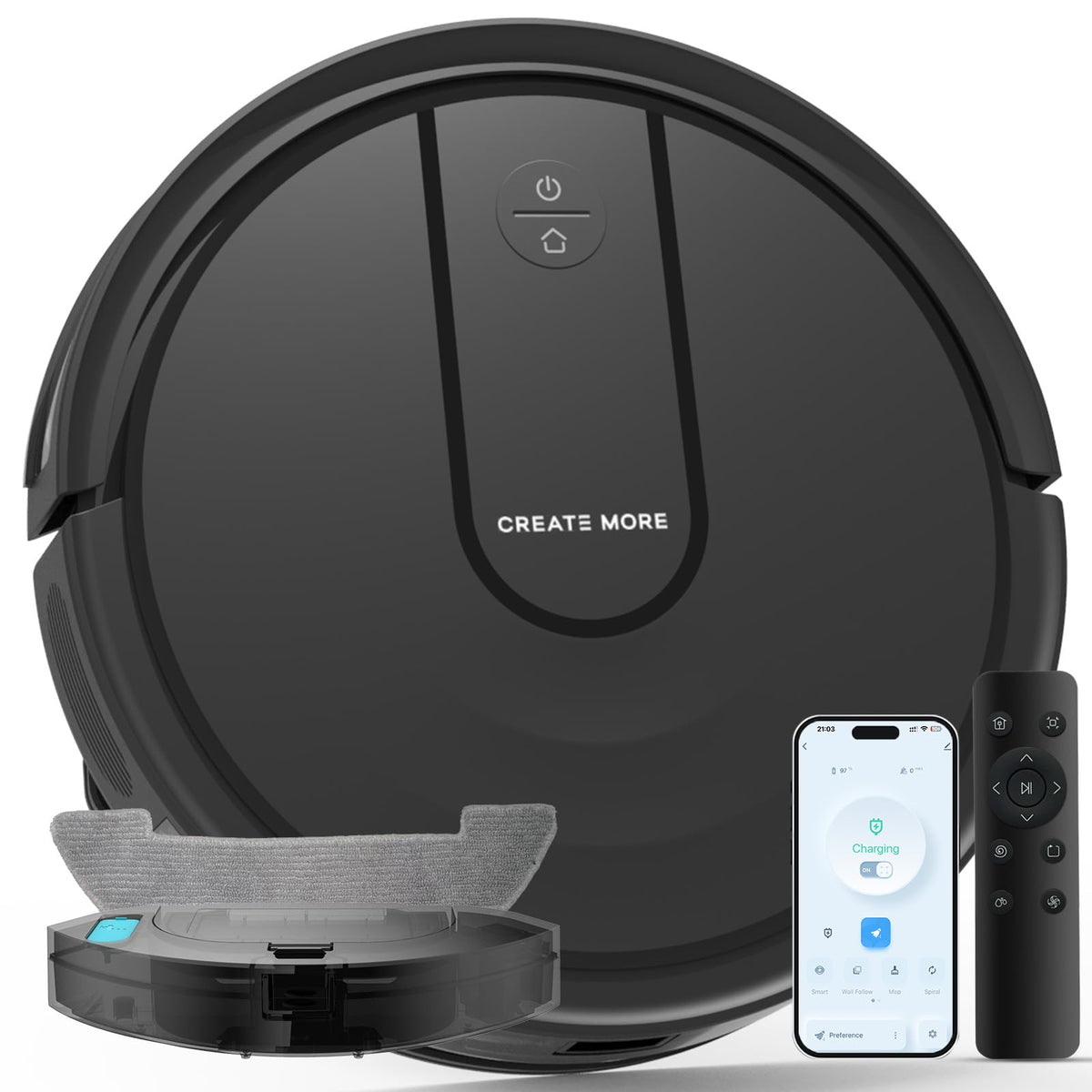 Robot Vacuum and Mop with Self-Emptying Station, 90 Days Hands-Free Robotic Vacuum Cleaner, 10000Pa Super Suction, LiDAR Navigation, Smart Mapping, WiFi/App/Voice Control for Home Pet Hair Hard Floors