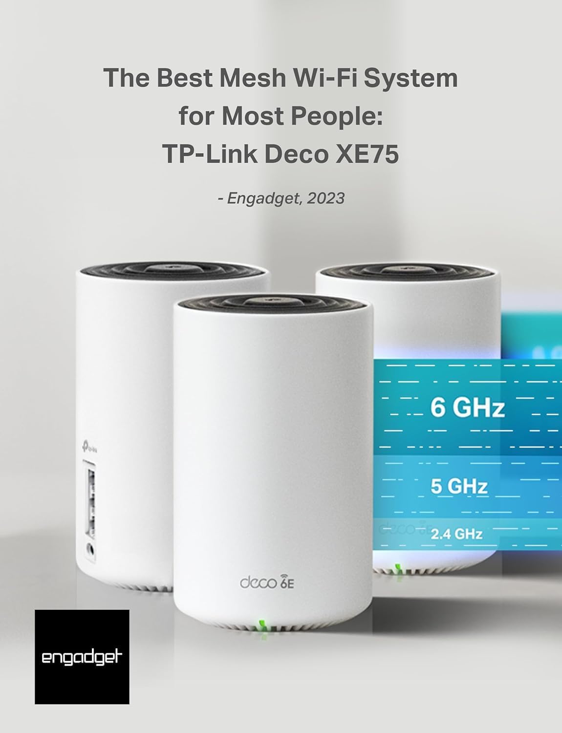 TP-Link Deco XE75 AXE5400 Tri-Band WiFi 6E Mesh System, 2-Pack