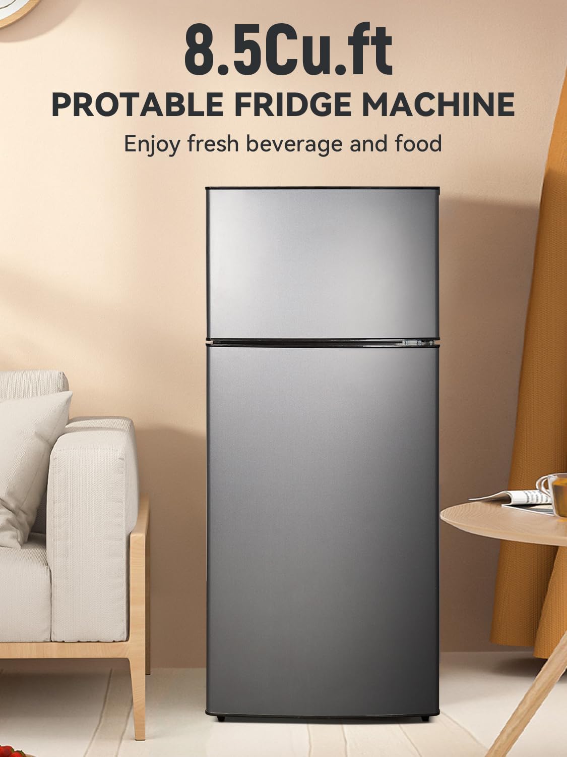 Mini Fridge with Freezer, 3.2 cuft Small Refrigerator, Compact Refrigerator