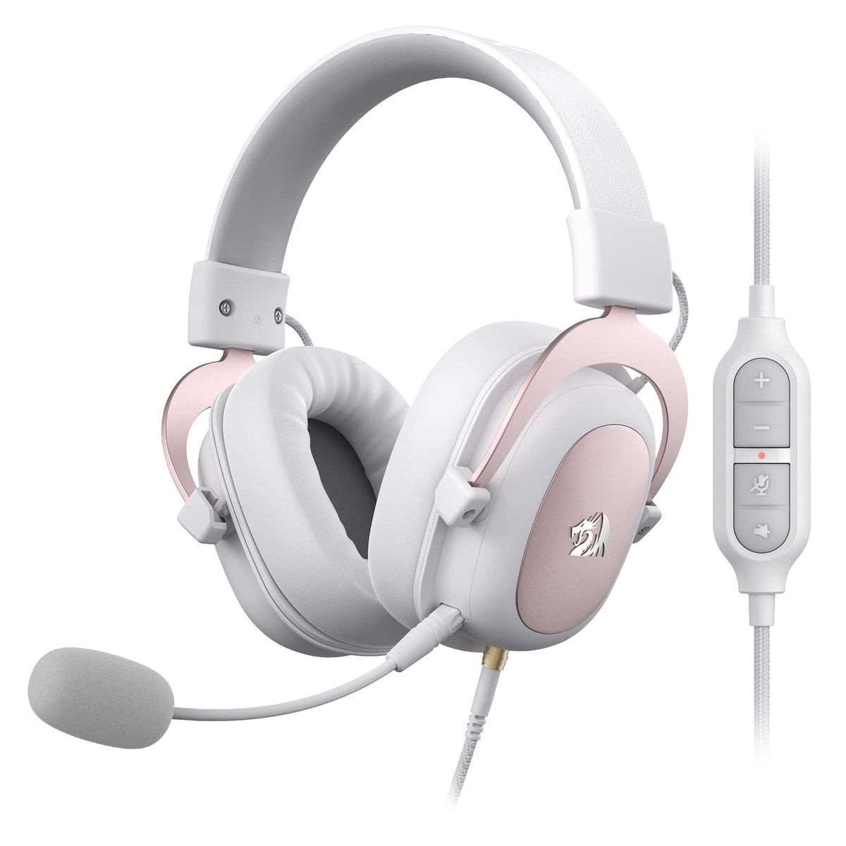 Redragon H510 Zeus Wired Gaming Headset - 7.1 Surround Sound - Memory Foam Ear Pads - 53MM Drivers - Detachable Microphone, Works for Multi-Platforms PC, PS4/3 & Xbox One/Series X, NS