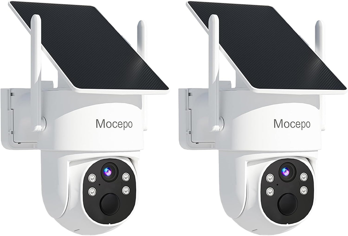 Security Cameras Wireless Outdoor, 4MP Solar-Powered Home Security Cameras