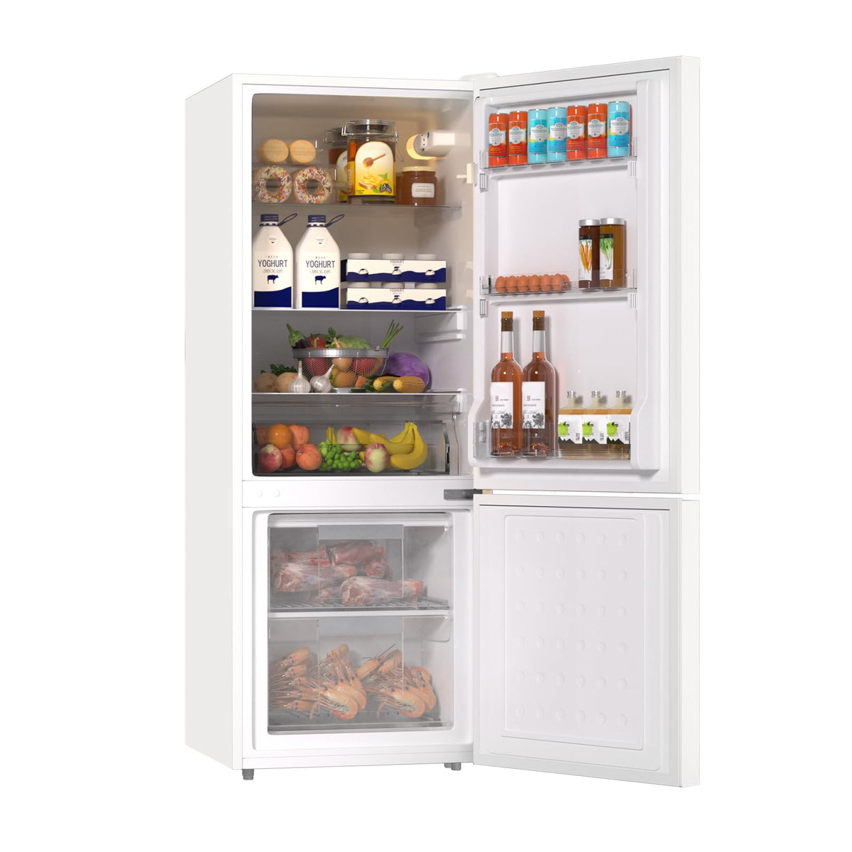 Apartment 7.1 Cu.Ft Refrigerator with Bottom Freezer Silver