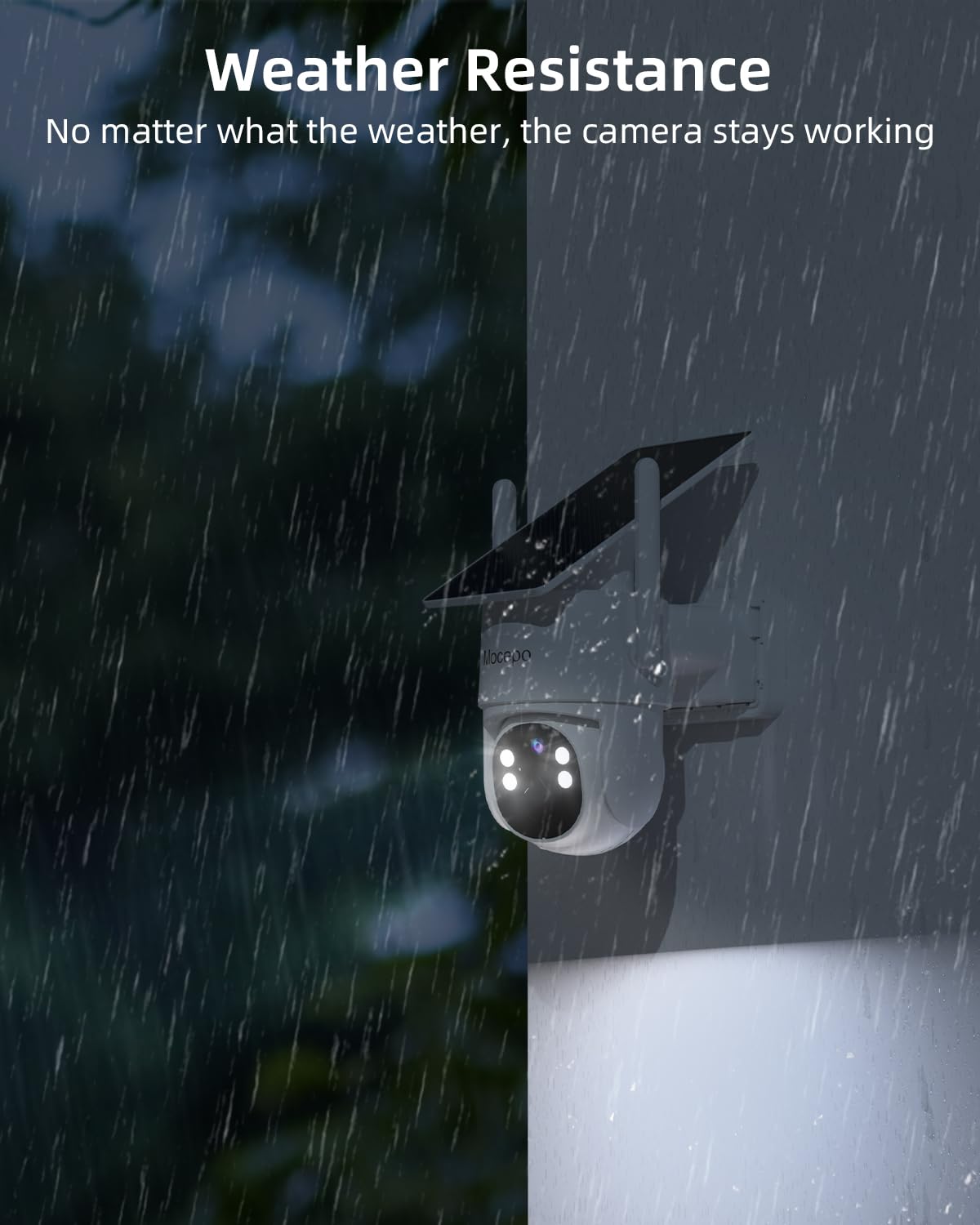 Security Cameras Wireless Outdoor, 4MP Solar-Powered Home Security Cameras