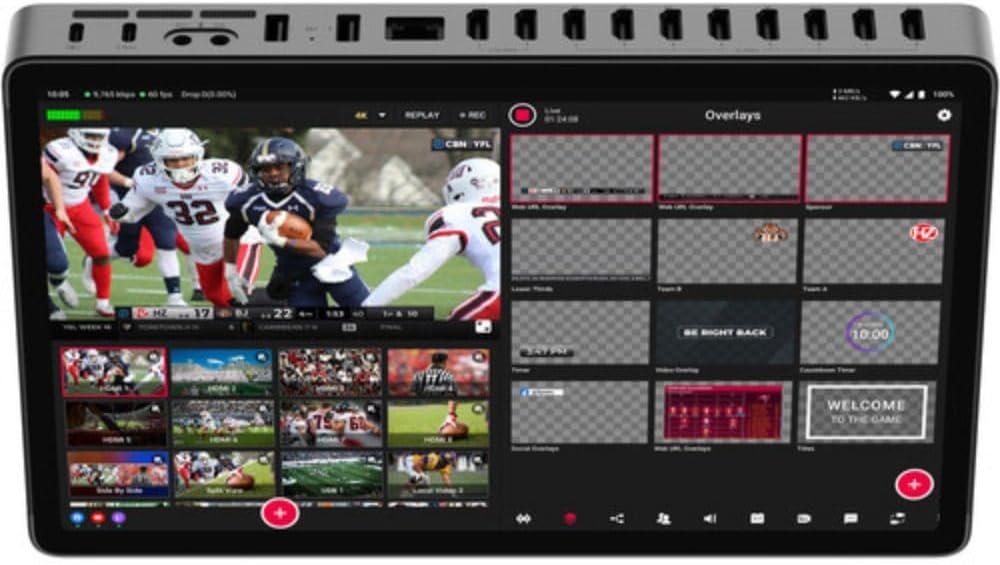 YOLOLIV YoloBox Extreme All-in-One Multi-Camera Live Streaming and Switching System Bundle with SanDisk 128GB Memory Card and Pearstone HDMI to HDMI Ethernet Cable