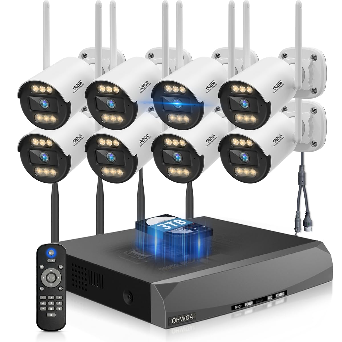 Wireless Security Camera System Outdoor, WiFi Video Surveillance Systems