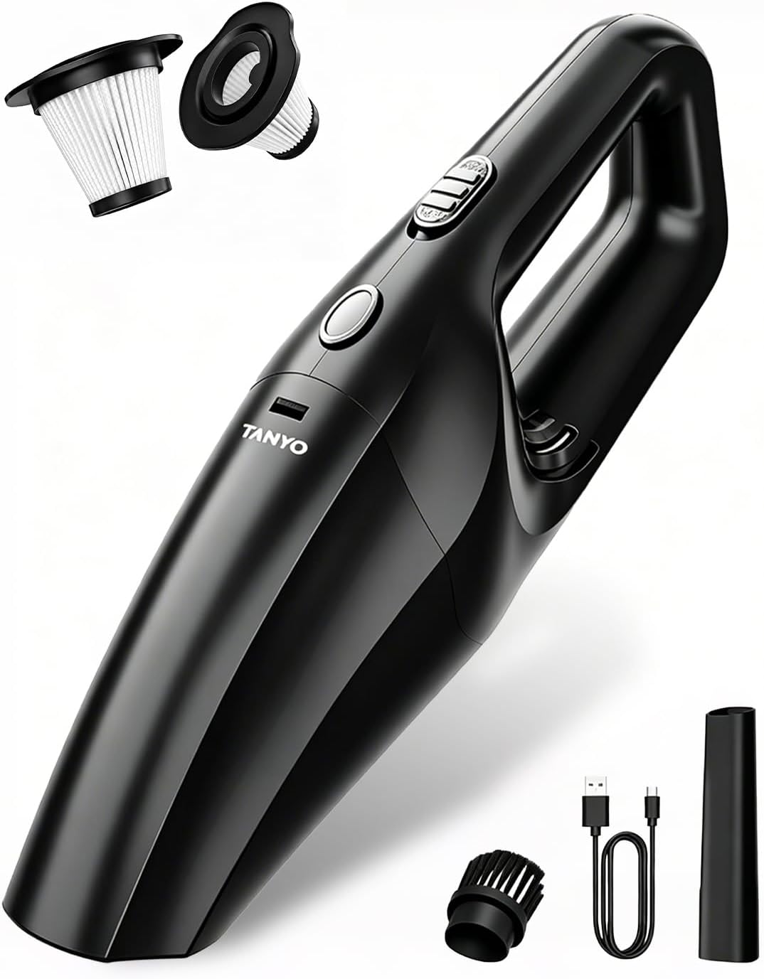 TANYO Handheld Car Vacuum Cordless, 8000PA High Power, for Car Home Office