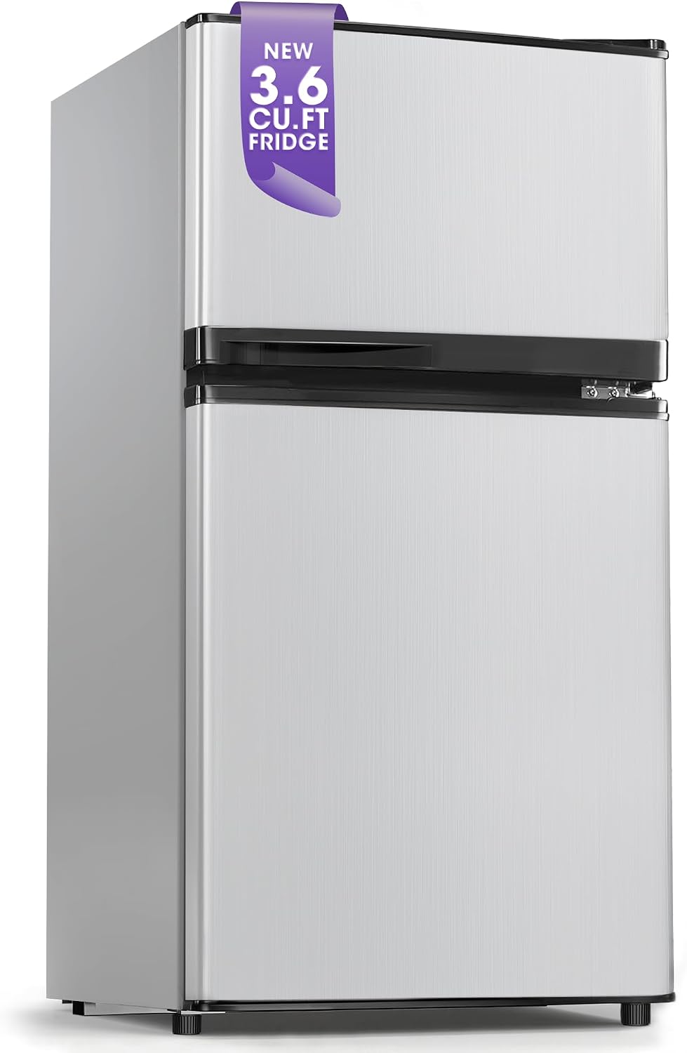 3.6 Cu.Ft Mini Fridge with Freezer for Dorm Office, Silver