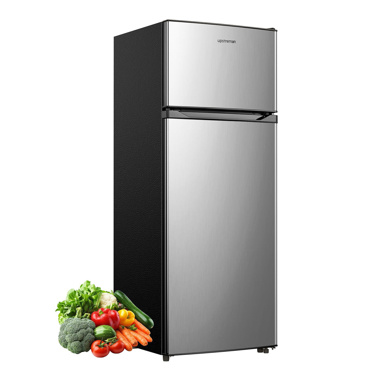 Upstreman 7.7 Cu.Ft. Refrigerator with Freezer Double Door Fridge