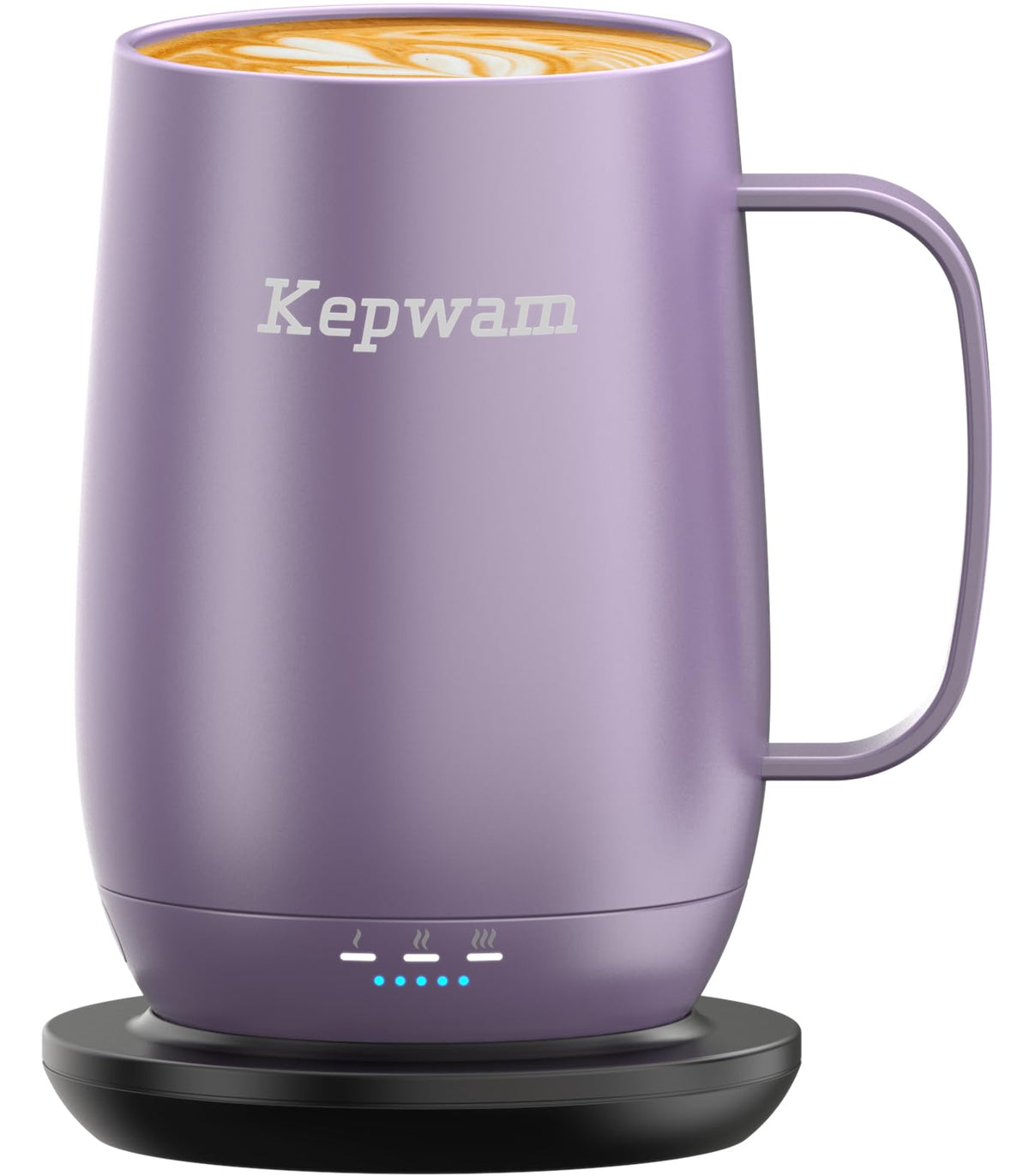 Kepwam Self-Heating Coffee Mug T2, 16oz Electric Heated Mug Hot Up to 149℉