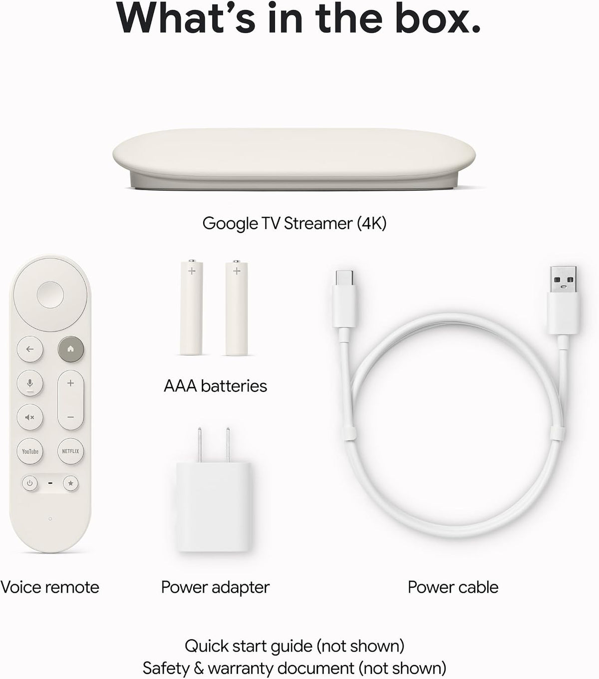 Google Streamer 4K – Fast Streaming Entertainment with Voice Search Remote, Watch Movies, Shows, Live Channels and Netflix in HDR, Smart Home Control, 32 GB Storage, Porcelain