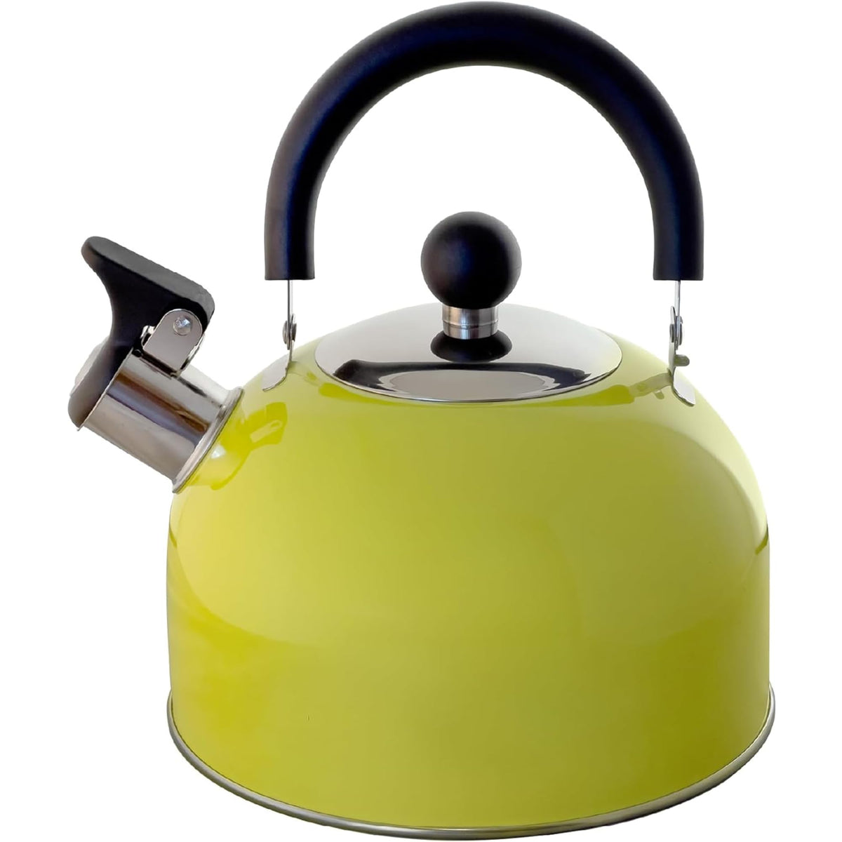 Lily's Home 2 Quart Stainless Steel Whistling Tea Kettle, the Perfect Stovetop Tea and Water Boilers for Your Home, Dorm, Condo or Apartment. (Blue)