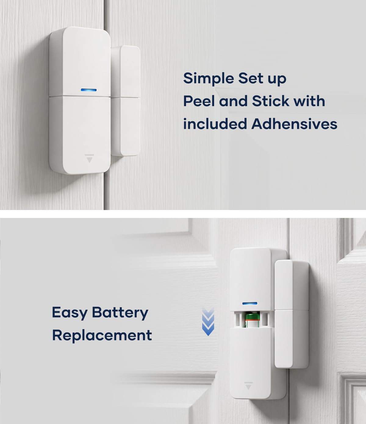 WiFi Door Alarm System, 8-Piece DIY Wireless Alarm Kit with Door Sensors