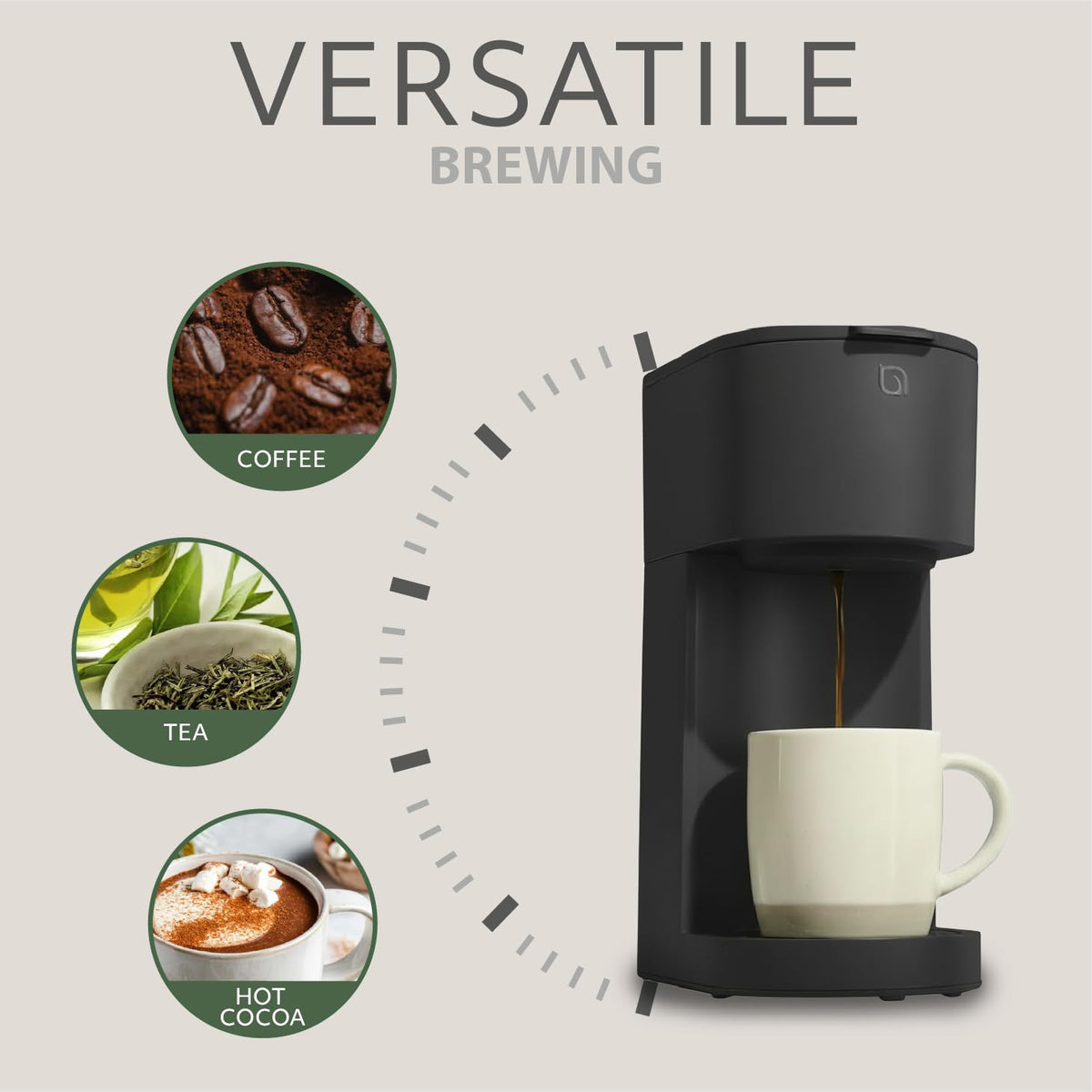 WILLOW K-Cup Coffee Maker, Single Serve Coffee Maker with 6 to 12oz Brew Size & Strong Brew Option, Single Cup Coffee maker made with 99% PCR Recycled Plastics, Coffee Machine