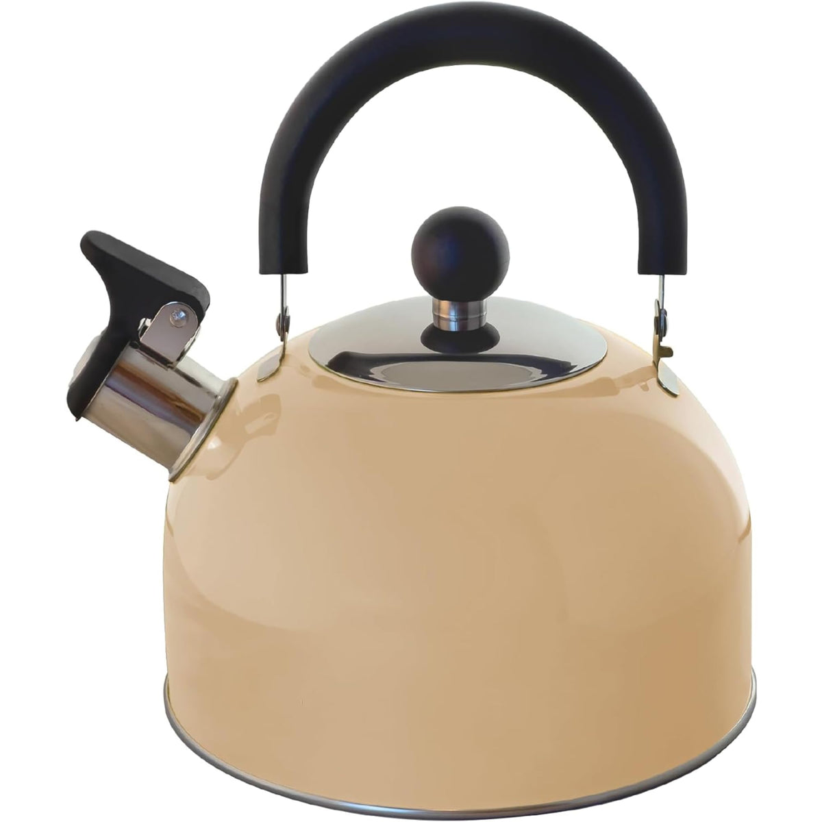 Lily's Home 2 Quart Stainless Steel Whistling Tea Kettle, the Perfect Stovetop Tea and Water Boilers for Your Home, Dorm, Condo or Apartment. (Blue)
