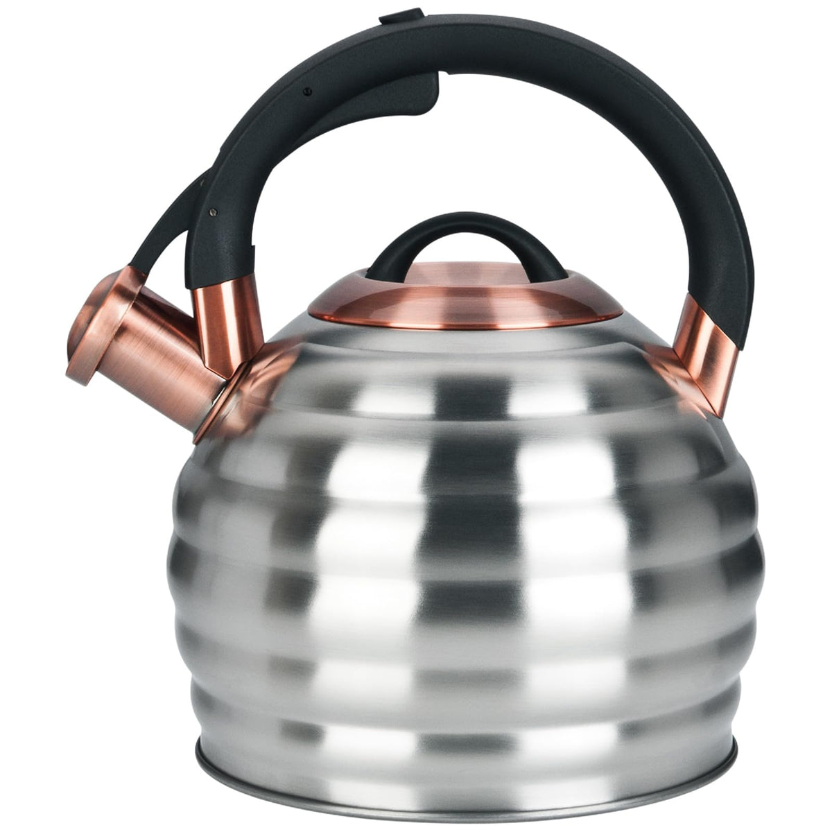Tea Kettle for Stove Top Whistling Teapot, 3.2Q Tea Pot Stainless Steel Teakettle with Heat Proof Ergonomic Handle