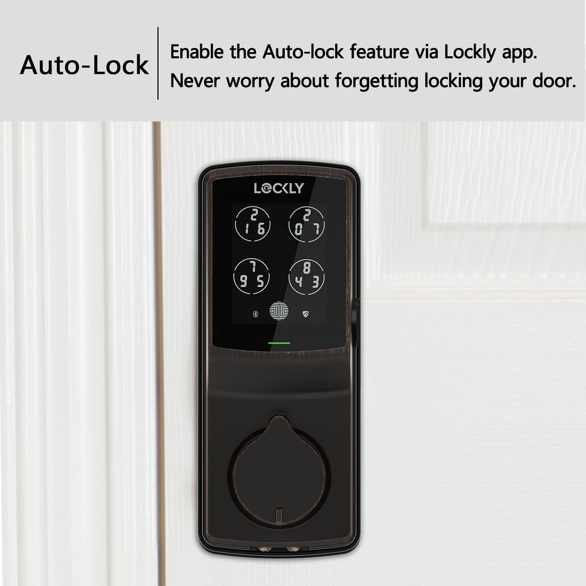Lockly Secure Plus RFID Smart Deadbolt Lock Keyless Entry with Fingerprint