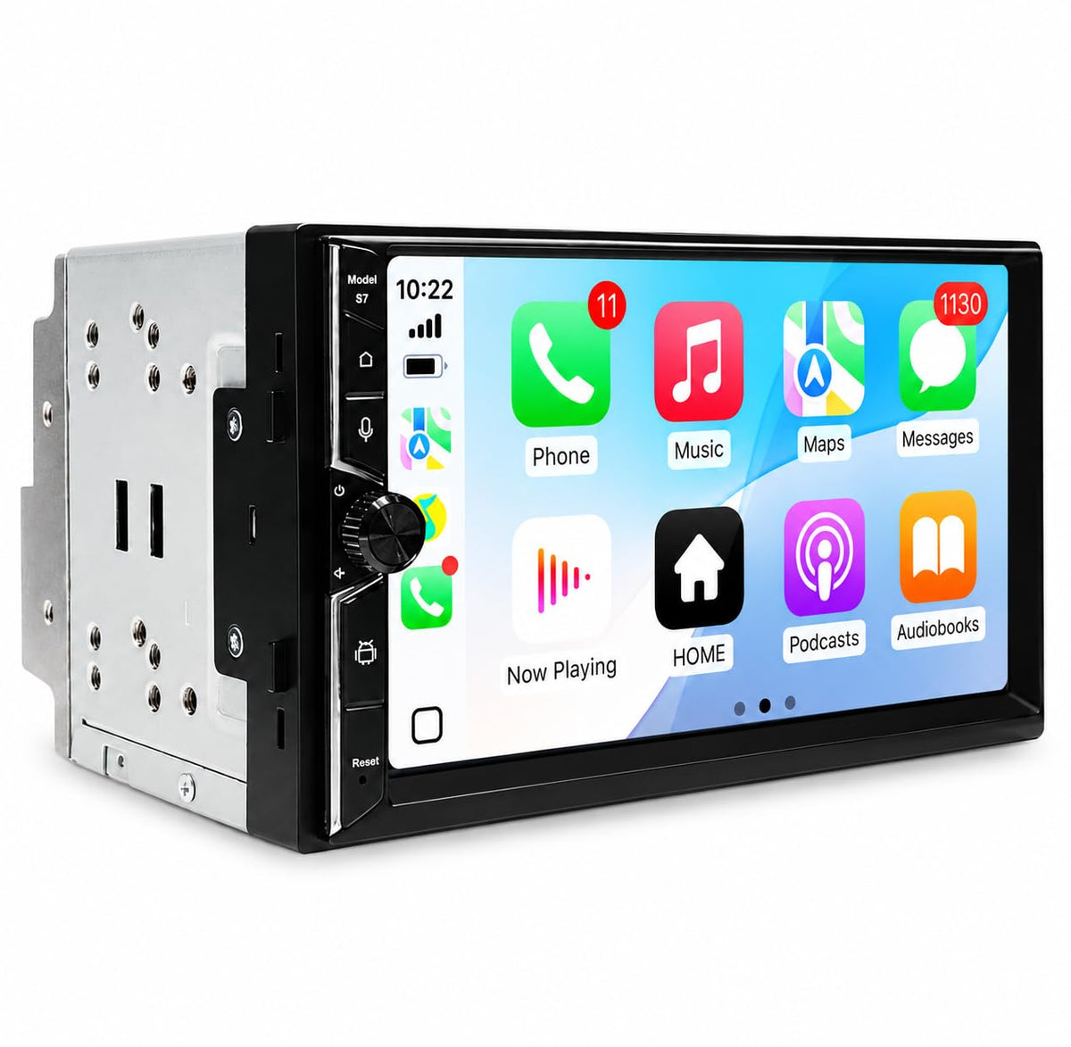 Double Din Car Stereo, 7" QLED Touchscreen 1280×720, 2GB RAM 64GB ROM