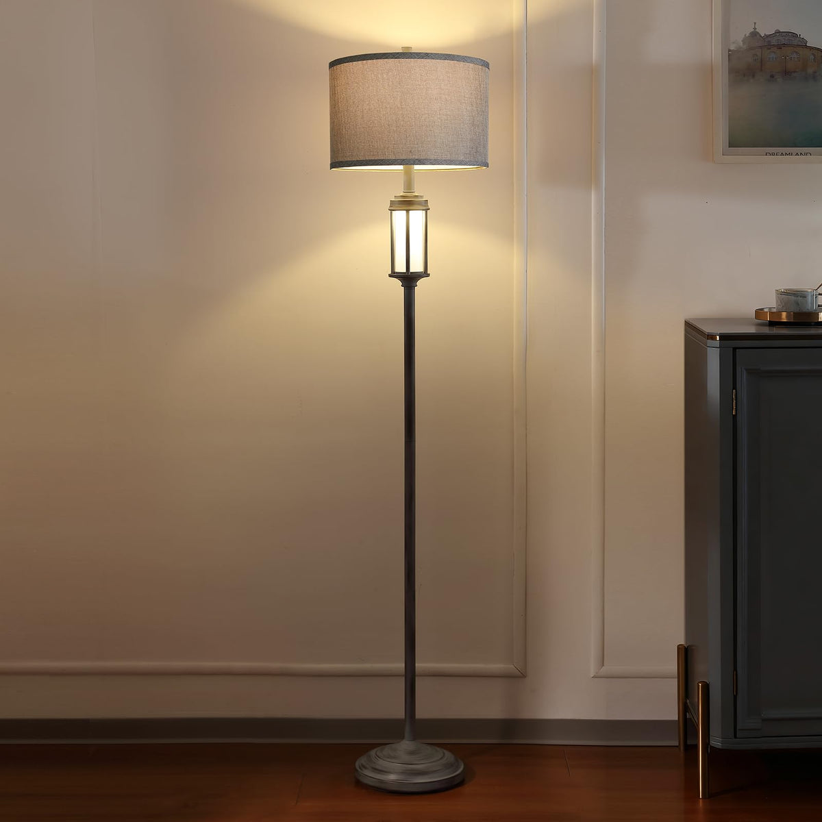 AIEAMPDO 65'' Farmhouse Floor Lamp for Living Room with 2 Light Sources