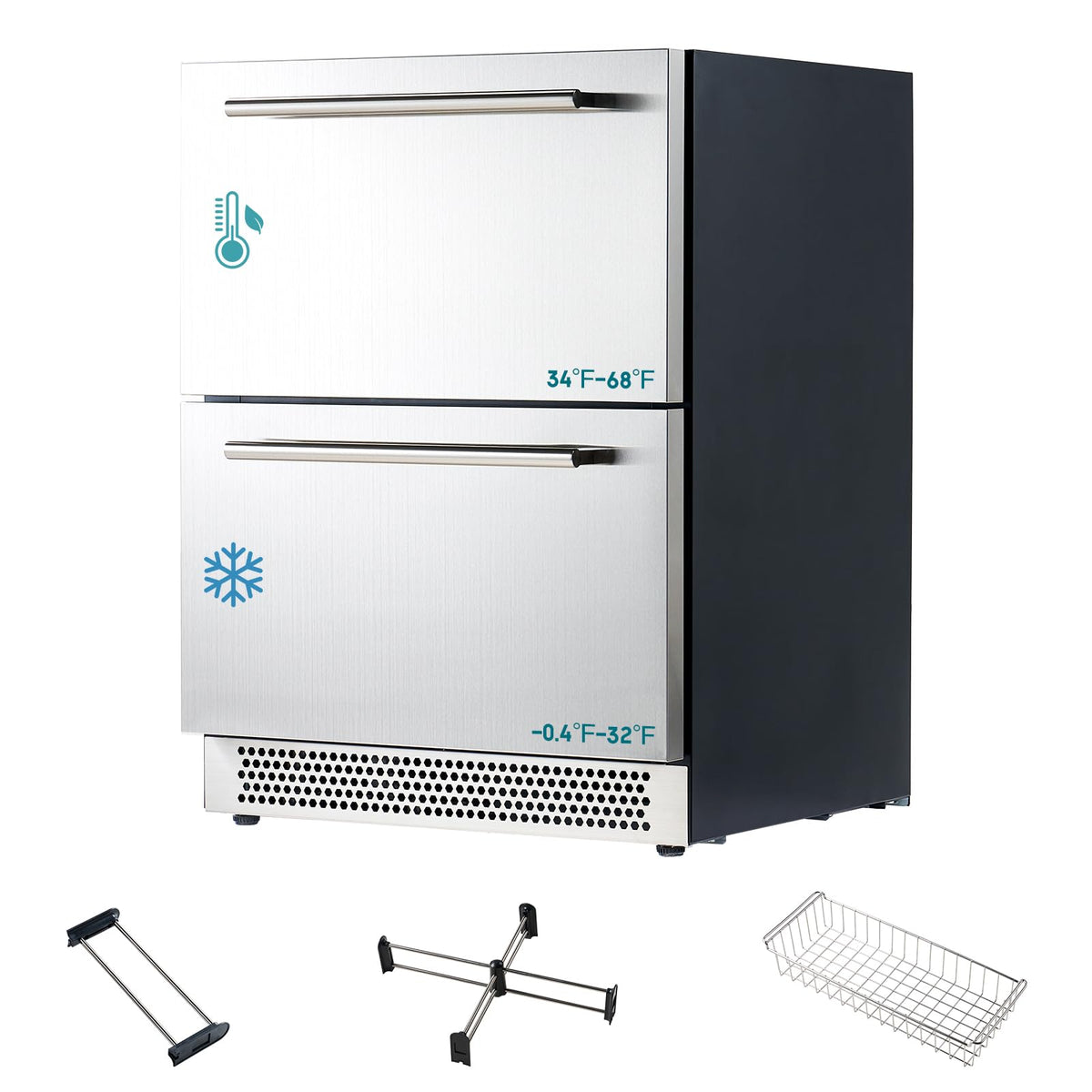 Albott 24 Inch Outdoor Beverage Fridge, 5.0 Cu.Ft Beverage Refrigerator
