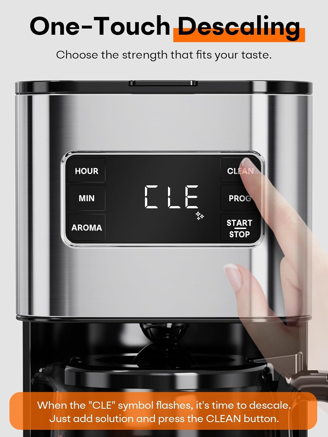 12 Cup Drip Coffee Maker Programmable, Regular & Strong, LED Display