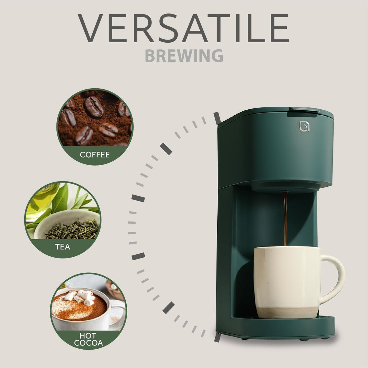 WILLOW K-Cup Coffee Maker, Single Serve Coffee Maker with 6 to 12oz Brew Size & Strong Brew Option, Single Cup Coffee maker made with 99% PCR Recycled Plastics, Coffee Machine
