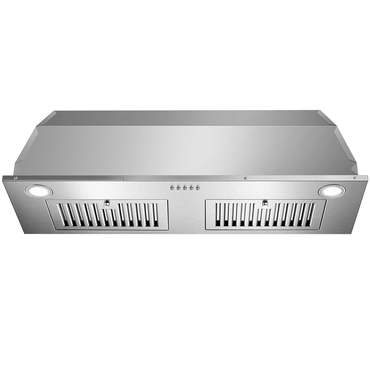 Range Hood Insert 30 inch,Stainless Steel Kitchen Vent Hood 600CFM,Built-in Kitchen Stove Hood w/Front Button Controls and Front LED Lights,Baffle Filters,Ducted/ductless Convertible Duct