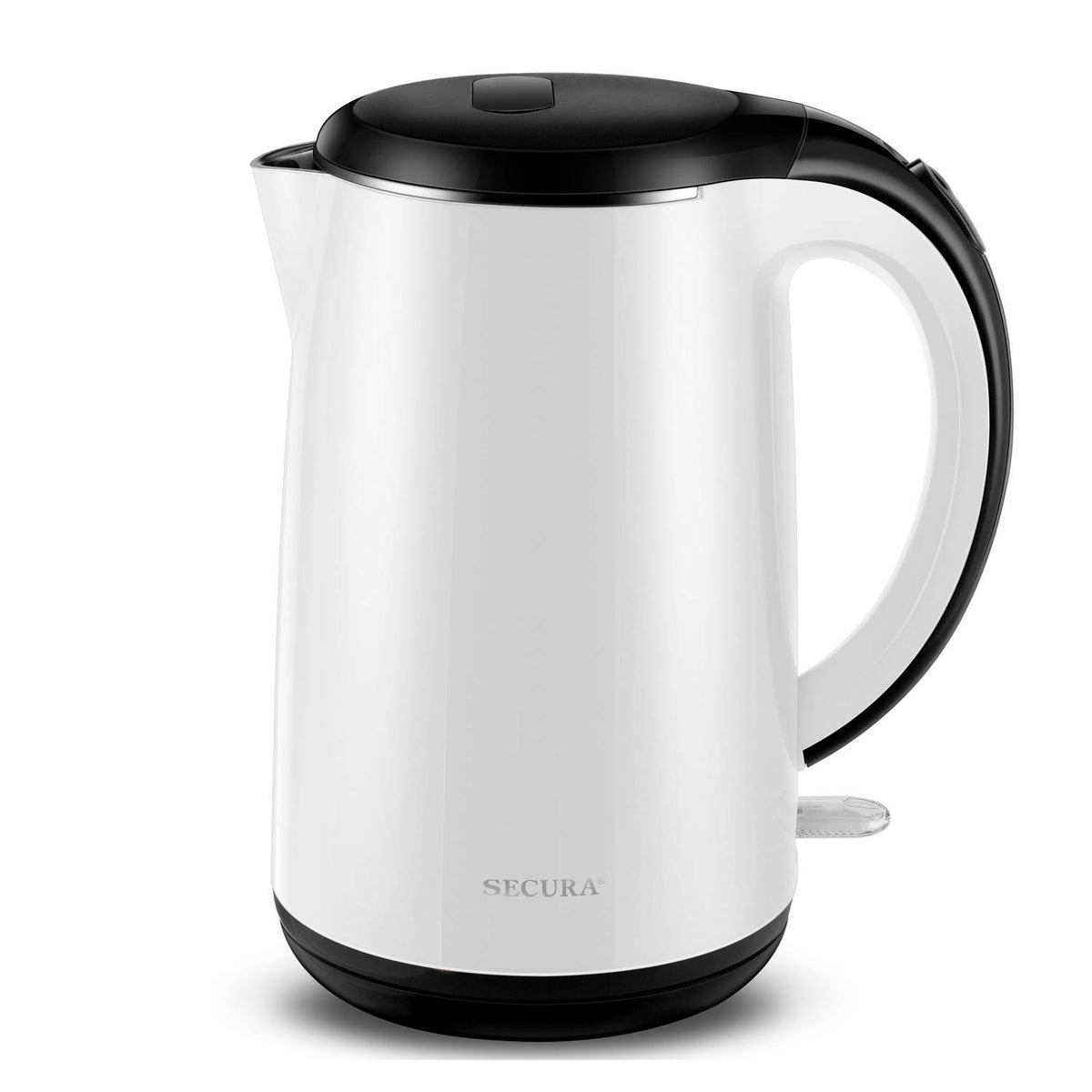 Secura Original Stainless Steel Double Wall Electric Water Kettle 1.8 Quart with Auto Shut-Off & Boil-Dry Protection, Dark Purple SWK-1701DP/HB-3227B