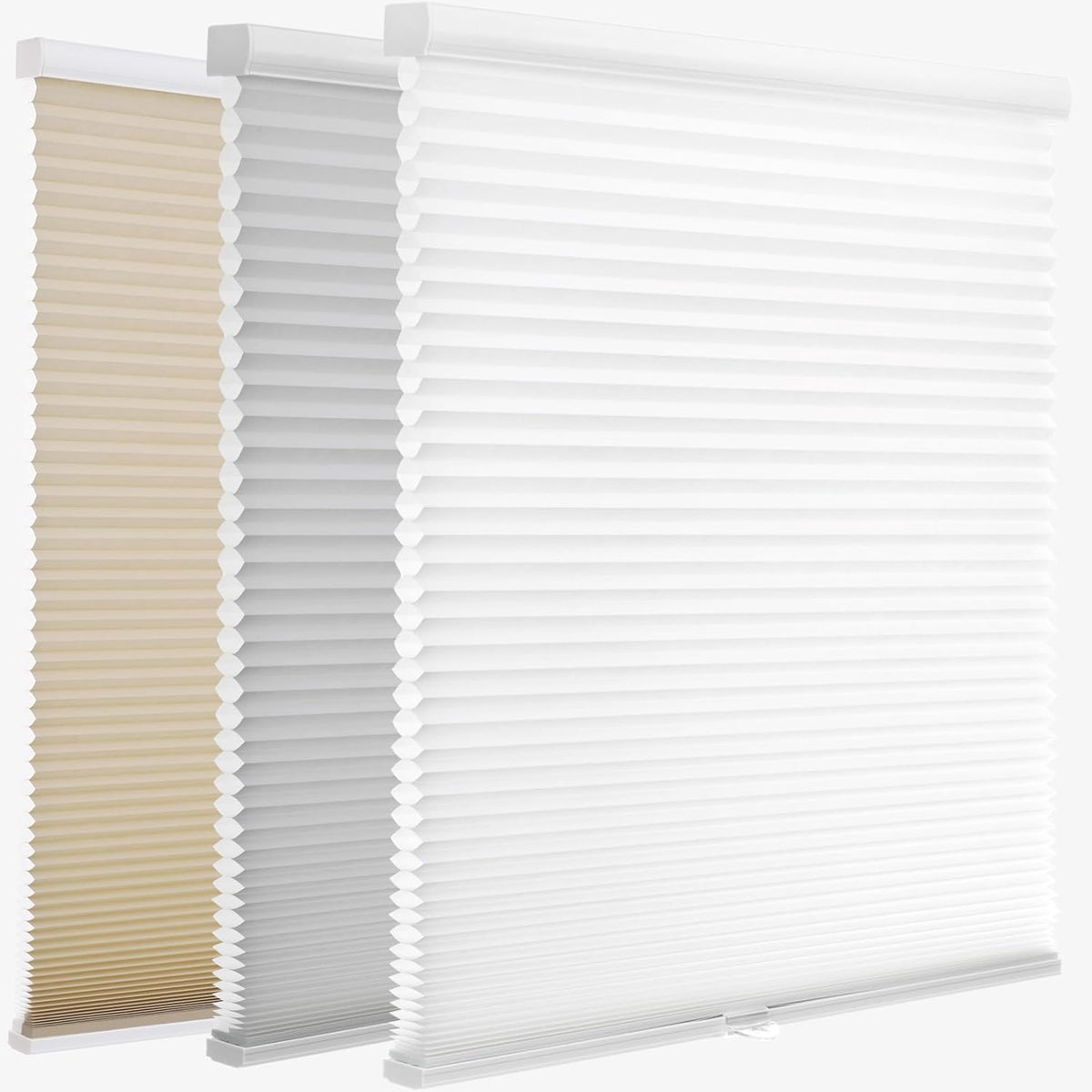 MYshade Cordless Blackout Cellular Shades, 1.5" Honeycomb Window Blinds for Bedroom & Nursery, Thermal Insulated, Noise Reducing, Privacy Shades, Inside or Outside Mount (24" W x 50" H, Light Brown)