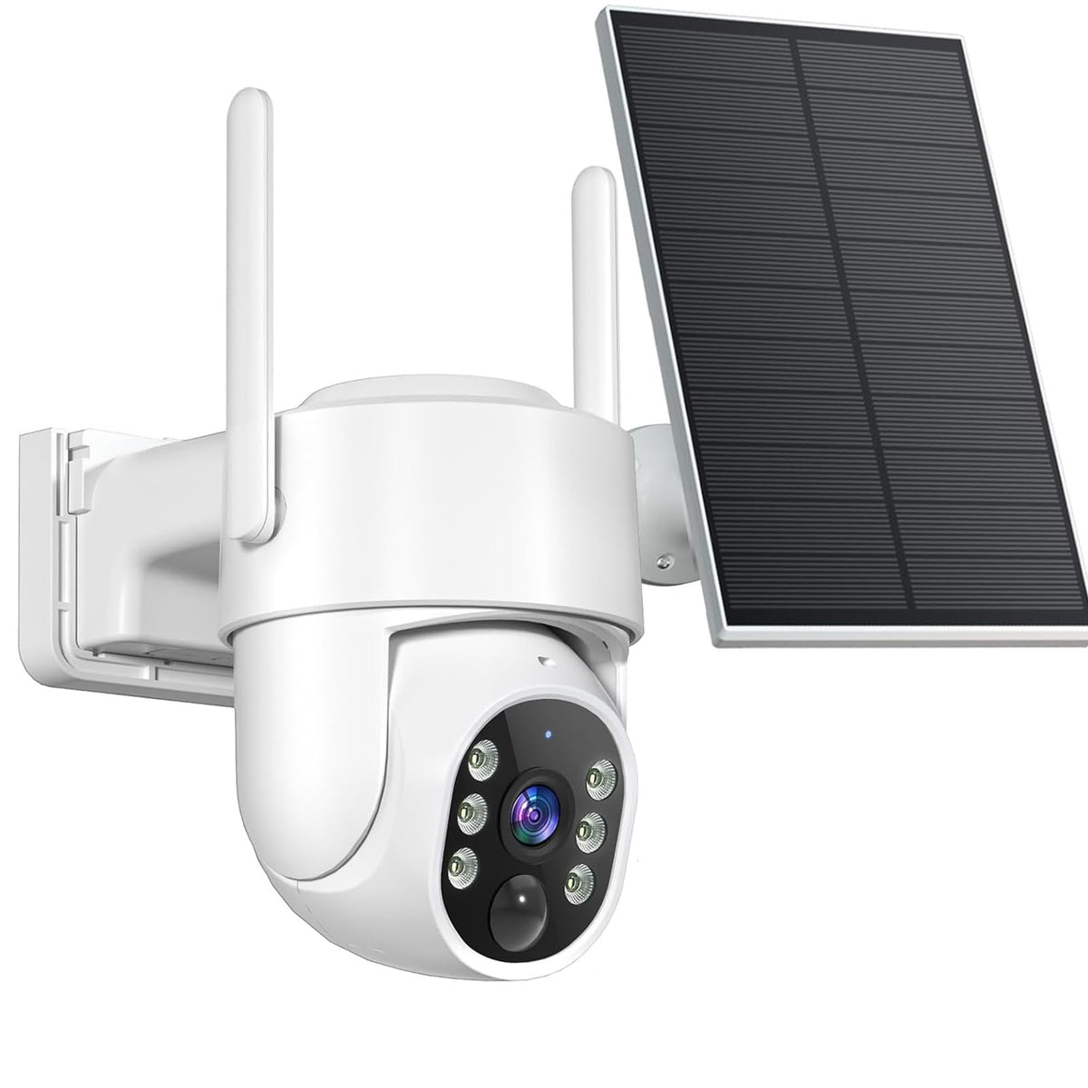 4MP Security Cameras Wireless Outdoor, No Subscription 128GB Local Storage, Solar Powered Cameras For Home Security, PTZ Auto Tracking, 4Cam-Kit, Color Night Vision Home Security Camera System,5G&2.4G
