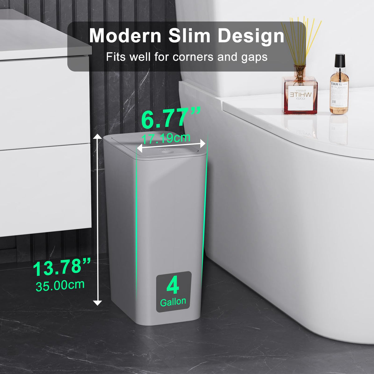 N. NETDOT 3 Pack 10L / 2.6 Gallon Small Trash Can with Lid, Bathroom Garbage Can with Pop-Up Lid, Waste Basket for Bathroom, Kitchen, Bedroom, Powder Room, Craft Room, Office, College (Off White)