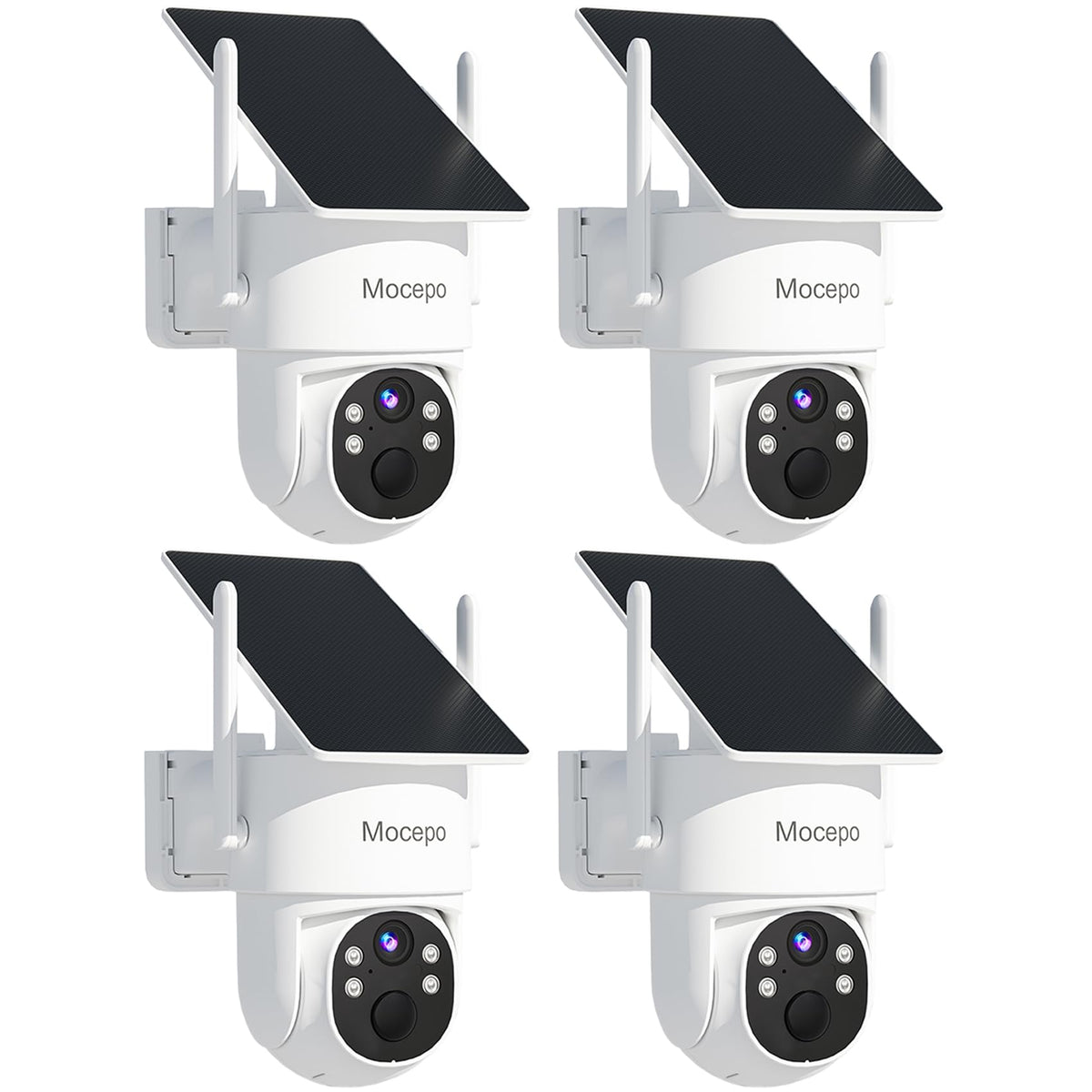 Security Cameras Wireless Outdoor, 4MP Solar-Powered Home Security Cameras