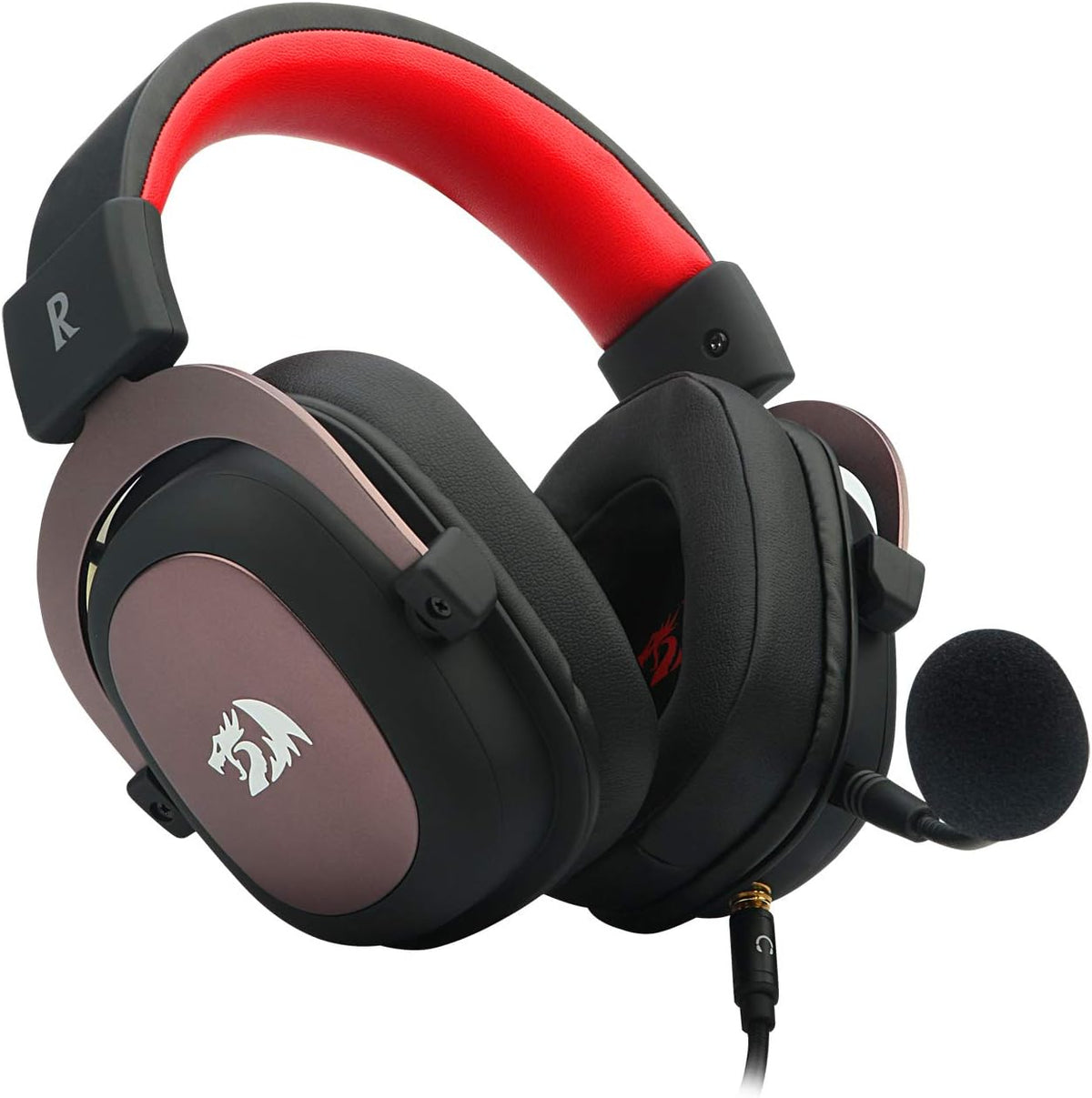 Redragon H510 Zeus Wired Gaming Headset - 7.1 Surround Sound - Memory Foam Ear Pads - 53MM Drivers - Detachable Microphone, Works for Multi-Platforms PC, PS4/3 & Xbox One/Series X, NS