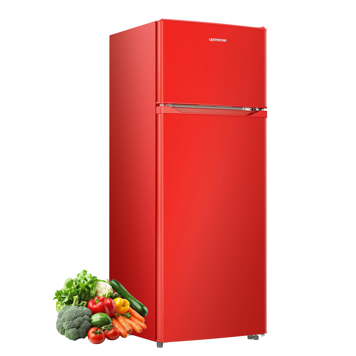 Upstreman 7.7 Cu.Ft. Refrigerator with Freezer Double Door Fridge
