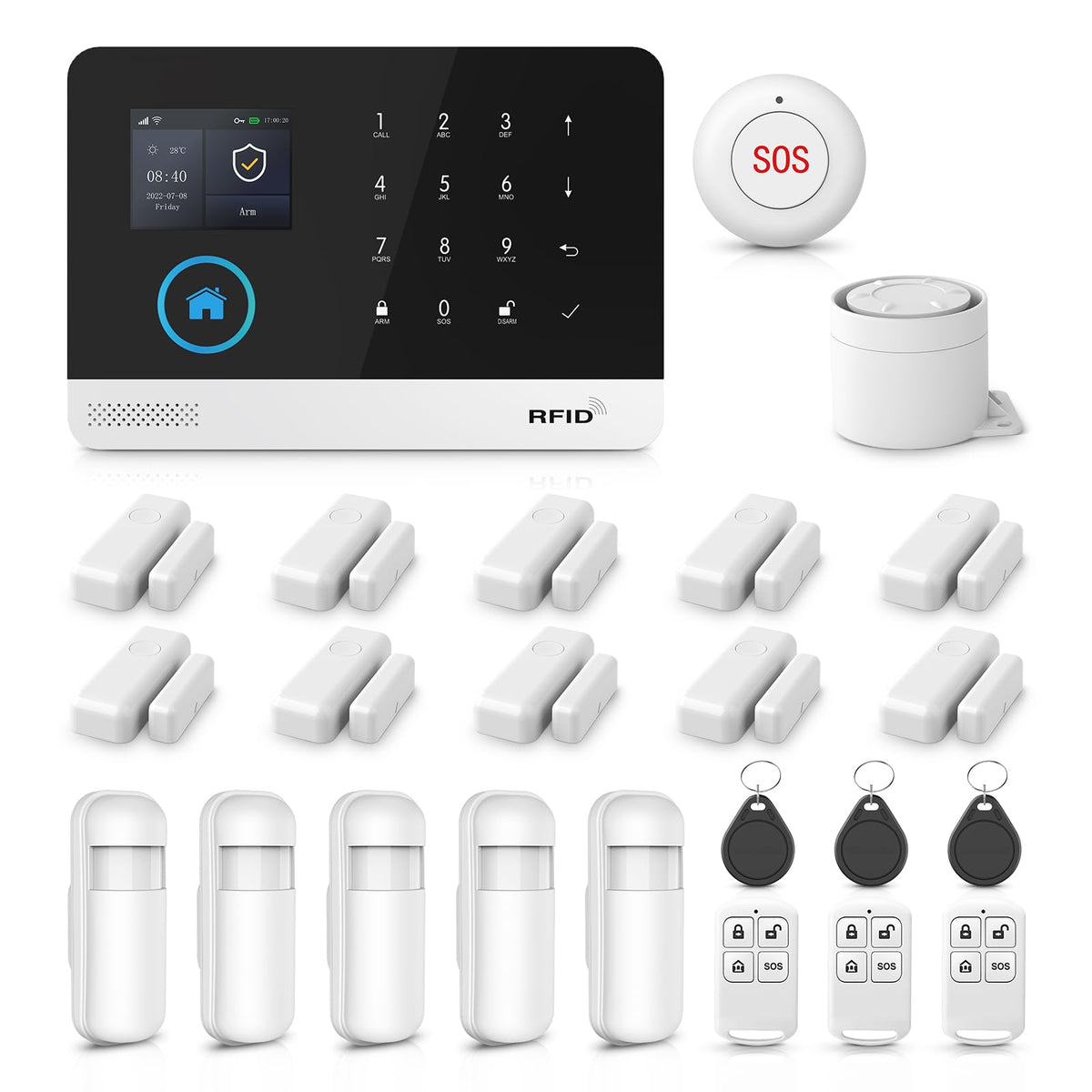 LWOHSI A103F Home Security Alarm System with 2MP Security Camera