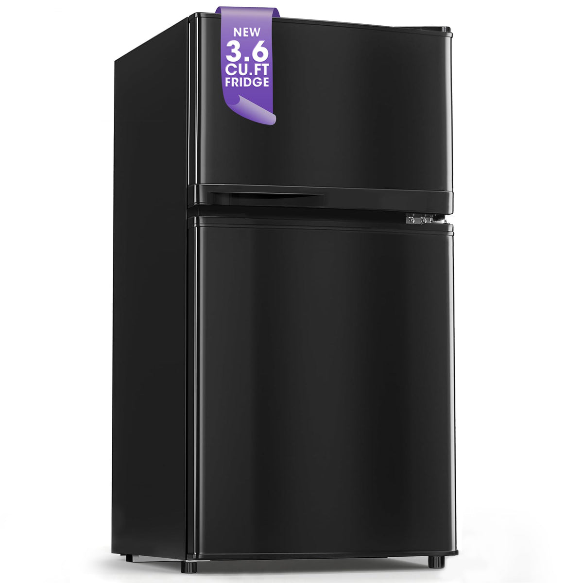 3.6 Cu.Ft Mini Fridge with Freezer for Dorm Office, Silver