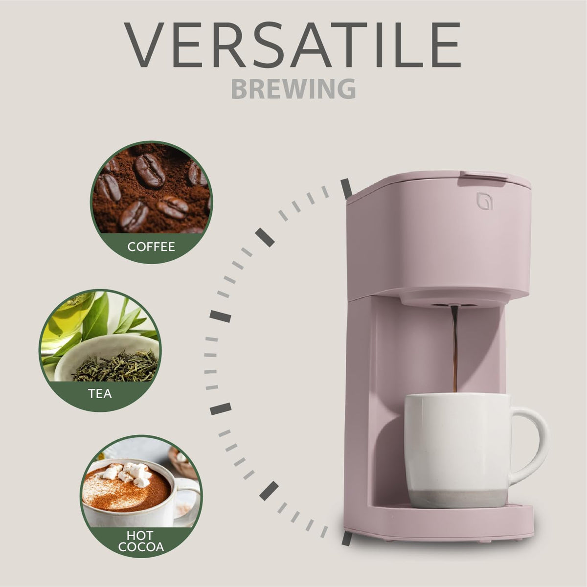WILLOW K-Cup Coffee Maker, Single Serve Coffee Maker with 6 to 12oz Brew Size & Strong Brew Option, Single Cup Coffee maker made with 99% PCR Recycled Plastics, Coffee Machine